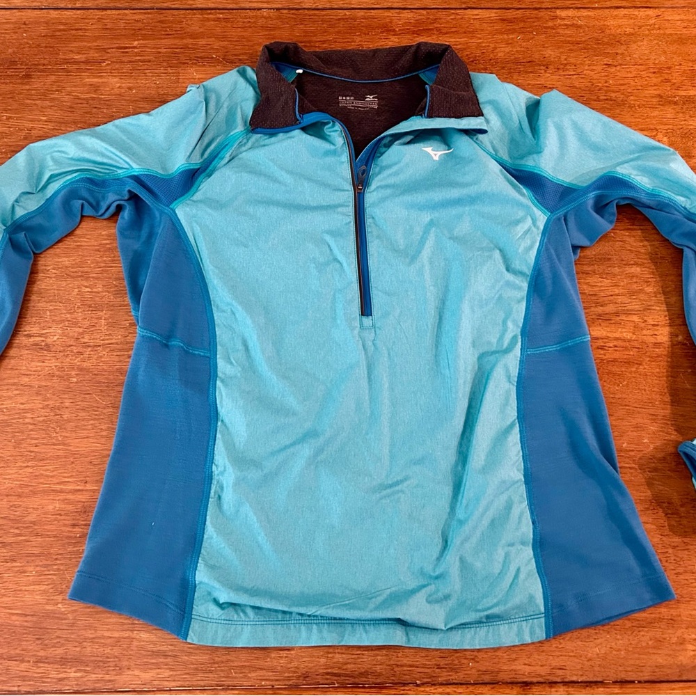 Mizuno Light Teal & Deep Teal Athletic Quarter-Zip